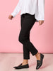Mila Print Slim Leg Pant - Black hammock & vine