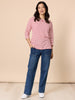 Harbour Stripe Print Long Sleeve Tee - Red/ White