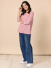 Harbour Stripe Print Long Sleeve Tee - Red/ White