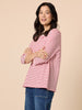 Harbour Stripe Print Long Sleeve Tee - Red/ White