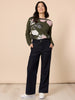 Colorado Floral Print Knit Jumper - Khaki Multi