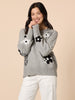 Chelsea Flower Knit - Floral Grey