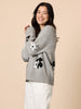 Chelsea Flower Knit - Floral Grey