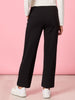 Pippa Straight Leg Ponte Pant  - Black hammock & vine