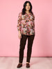 Dakota Floral Print Sheer Shirt - Blush Multi