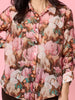 Dakota Floral Print Sheer Shirt - Blush Multi