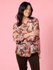 Dakota Floral Print Sheer Shirt - Blush Multi