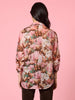 Dakota Floral Print Sheer Shirt - Blush Multi