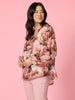 Dakota Floral Print Sheer Top - Blush Multi