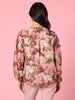 Dakota Floral Print Sheer Top - Blush Multi