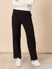 Pippa Straight Leg Ponte Pant  - Black hammock & vine