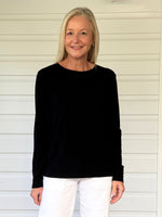 Brushed Crew Neck Tee - Black