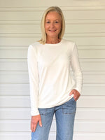 Brushed Crew Neck Tee - Ivory