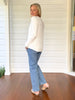 Brushed Crew Neck Tee - Ivory