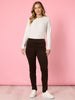 Harper Slim Leg Cord Pant - Coffee