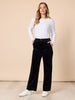 Melrose Velvet Straight Leg Jean - Navy
