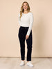 Avenue Slim Leg Cord Pant - Navy