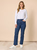 Hollywood Embroidered Star Straight Leg Jean - Denim