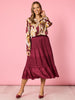 Lux Ruche Skirt - Shiraz
