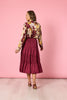 Lux Ruche Skirt - Shiraz
