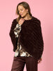Roma Faux Fur Poncho - Espresso