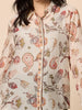 Arizona Floral Print Sheer Shirt - Natural Multi
