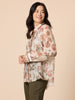 Arizona Floral Print Sheer Shirt - Natural Multi
