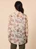 Arizona Floral Print Sheer Shirt - Natural Multi