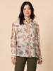 Arizona Floral Print Sheer Shirt - Natural Multi