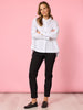 Mila Print Slim Leg Pant - Black hammock & vine