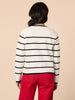 Hampton Stripe Print Cardigan - Ivory/ Navy