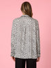 Ava Geometric Print Shirt - Black/Ivory hammock & vine