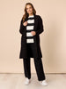 Betta Diamante Stripe Print Knit - Black/Ivory hammock & vine