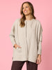 Elena Short Sleeve Zip Knit - Natural