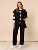 Betta Diamante Stripe Print Knit - Black/Ivory hammock & vine