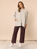 Elena Short Sleeve Zip Knit - Natural