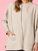 Elena Short Sleeve Zip Knit - Natural