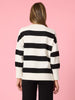 Betta Diamante Stripe Print Knit - Black/Ivory hammock & vine