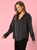 Glimmer Diamante Shirt - Black hammock & vine
