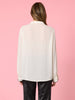 Tuxedo Ruffle Shirt - Ivory hammock & vine