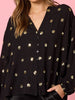 Allegra Sequin Spot Top - Black