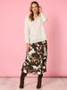 Venice Print Skirt - Espresso Multi