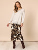 Venice Print Skirt - Espresso Multi