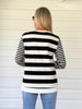 Brighton Stripe Top - Black Ivory