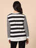 Brighton Stripe Top - Black Ivory