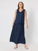 Tilly Linen Camisole - Navy