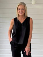 Tilly Linen Camisole - Black