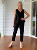 Tilly Linen Camisole - Black
