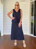 Tilly Linen Camisole - Navy