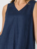 Tilly Linen Camisole - Navy